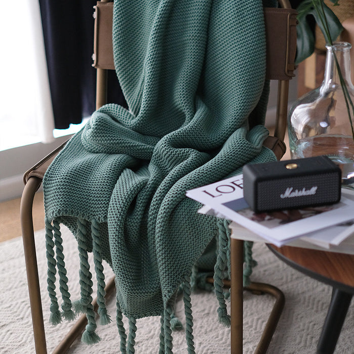 Knitted Tassel Throws